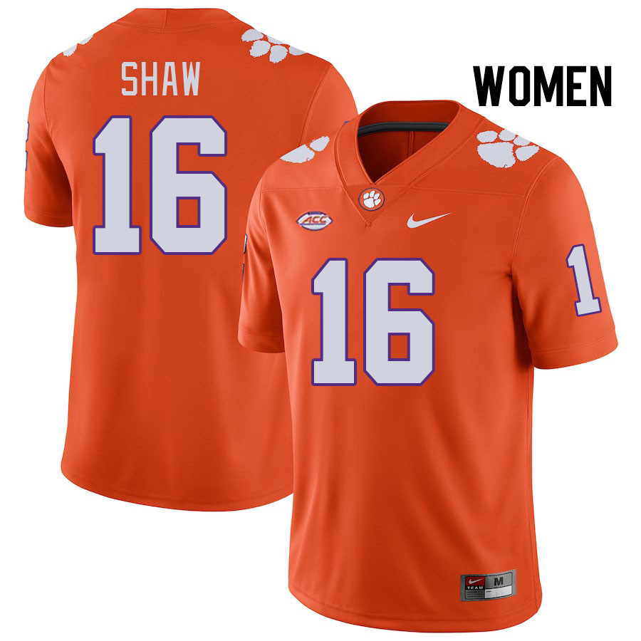 Women's Clemson Tigers Colby Shaw #16 College Orange NCAA Authentic Football Stitched Jersey 23LZ30VB